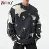 Maglioni da uomo PFHQ China Chic Star Maglione con bordo in lana Girocollo Moda Darkwear Pullover autunnale originale d'avanguardia consumato 21Z2552 231205
