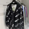 Balenciiaga Designer Hoodies رجال سفن ساوث سترة عالية النسخة العائلية مرنة الموس مائلة رسالة فضفاض