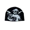 Czapki do czapki/czaszki moda dzianina zimowa kapelusz dla kobiet lekka składana, utrzymuj ciepłe wiatroodporne czapki rowerowe y2k czapce hat Street akcesorium Got 231205