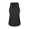 Camicie attive Due pezzi Senza maniche Dietro scollato Fitness atletico Scollo a U Canotte sportive Palestra Corsa Allenamento Yoga Allenamento Gilet da donna