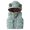 Gilet bébé vêtements garçons filles solide gilet à capuche manteau pour 12 mois à 4 ans enfants hiver enfants vestes chaudes gilets Costume de noël 231205