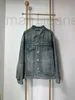 Herrjackor Designer Classic Color Spring and Autumn Fashion Brand Top Washed Old Jacket Denim Coat yd6n