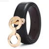 2024 Designer Feragamo Riem Zwart Lederen Herenriem Luxe Damesriemen Bruine Tailleband Gladde Gesp Goud Zilver Letter Omkeerbaar Cinturon Valentijnsdag Cadeau Fle