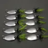 Hela 20st Fishing Spoons Lures Kit Crankbait Spoon Bass Trout Walleye 3 5G 3 5CM Silver283V