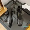 Scarpe casual da donna Décolleté da passerella in pelle di vitello Tacchi piatti in pelle aperti su scarpe eleganti da donna con gattino grosso e formale di lusso da donna