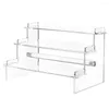 Boîtes de rangement acrylique présentoir Risers support polyvalent Figure jouet maison bureau 3 couches parfums support organisateur