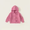 Cardigan con cappuccio in pile caldo bottone primavera autunno maglione per bambini ragazzo ragazza cardigan maglieria cappotto bambino vestiti per bambini per 1-10 anni 231206