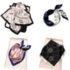 2023 New Luxury Brand Design Scarf Fashion Letter Printed Silk Small Square Scarf Women's Street Wear Scarf Multicolor