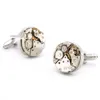 Cuff Links Watch Movement for Immovable Stainless Steel Steampunk Gear Mechanism Links Mens Relojes Gemelos 230307