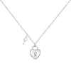 Kedjor Karlch S925 Sterling Silver Necklace Kvinnlig nyckel Lås ihålig Design Unik Fritillaria Clawbone Chain