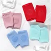Hair Accessories 3Pcs Baby Knee Pad Kids Cling Elbow Cushion Infants Toddlers Protector Safety Kneepad With Headband Girls Boys Drop D Dhzpq