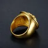 Luxury Fashion Designer Men's Hip Hop Ring Jewelry Personalized Vintage Avatar Men's Ring Street Trend Plating Ring High Quality