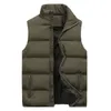 Men's Vests Jacket Winter Warm Coats for Men Thickened Stand Collar Down Vest Oversized Jackets Puffer Sleeveless Zipper Coat 231206