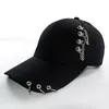 Top kapaklar hip hop kamyoncu şapkaları vizörler erkekler Snapback beyzbol şapkası ayarlanabilir vintage demir zinciri açık hava sporları nefes alabilen