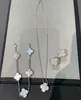 4 Four Leaf Clover Designer di lusso Set di gioielli vanly Diamond Shell Moda Donna Bracciale cleefly Orecchini Collana Regalo di compleanno di San Valentino