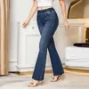 Kvinnors jeans Kvinnor Hög midja Stretch Bulfting Jeggings Classic Slim Fit Denim Mod Mom Cargo Jean Pants for Women