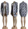2024CC002 Лидер продаж, весна-зима, женские роскошные кардиганы, повседневный серый длинный свитер, вязаное женское пальто, верхняя куртка, свитера
