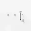 Boucles d'oreilles DPLAOPA 925 en argent Sterling 3 pièces/ensemble boucles d'oreilles unies Clips Pirercing luxe Pendientes bijoux fins