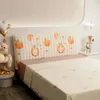 Beddrage Cute Cartoon Elastic Bed Headboard Slipcover All-Inclusive Bedhead Cover Bed Huvud ryggstöd Dammskydd Cover Bedroom Decor 231205