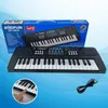 Tangentbord Piano 37Keys Electric Piano -tangentbord med mikrofon Digital Music Teaching Learning Toys for Kids Musical Instrument Gifts för B 231206