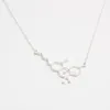 Pendant 10st Gold Sier Simple Molecule Molecular Structure Hormon Element Necklace Science DNA Dopamine Halsband Jhey9 Vxbzf289j