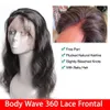 360 الأمام الدانتيل الجبهة فقط برازيلية موجة الجسم Cheveux Humain 13x4 Full Lace Front فقط مسبقًا مع شعر الطفل الطبيعي