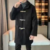 Men's Wool Blends Zongke Hooded Winter Coat Men Clothes Long Overcoat in Coats and Jackets Male Trench Clothing Woolen 2023 231205