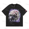 T-shirt da uomo 2023 Hellstar camicia Manica corta Tee Donna Alta qualità Streetwear Hip Hop Moda T Shirt Rapper Lavato Grigio Nero Heavy Craft Hellstar Tees