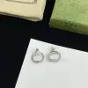 Classic Diamond stud earrings aretes Womens Gold and Silver Fashion exquisite luxury designer jewelry selection High quality With box