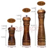 Mills Salt and Pepper Mills Solid Wood Pepper Mill with strong Adatistable Ceramic Grinder 5 "8" 10 "-Leeseph231206によるキッチンツール