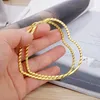 Hoop Earrings Hgflyxu Stainless Steel Heart Earring Gold Color Large Fashion Party Ear Jewelry Wholesale