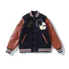 Heren designer College Jacket Verdikt leer motorfiets heren luxe merk School Team Fashion heren geborduurd monogram single breasted straat damesjas