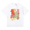 Designer Fashion Clothing Tees Hip Tshirts Rhude Beauty Vision Pursues Pleasure Joyride Summer Round Neck Loose T-shirt Men Streetwear Tops Sportswe Hsu5