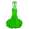 실제 사진 커스텀 메이드 2024 New Prom Dresses Royal Blue Blue Burgundy Orange Sleeveless Mermaid Evening Gowns Special Dress BM3501