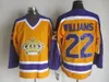 La Kings Jersesys 남자 하키 레트로 저지 30 Rogatien Vachon 33 Marty McSorley 22 Williams 20 Luc Robitaille 23 Brown