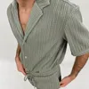 Men's Casual Shirts Fashion European And American Style Short-Sleeve Suit