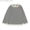 Cardigan Children's Long Sleeve Round Neck Button Knit Pullover Fall/Winter 2023 New Striped Sweaters for Boys and Girls Baby Girls Q231206