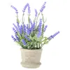 Dekorativa blommor Artificial Flower Pot Home Decor Hushåll Lavendel Plant Office Rosemary