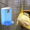 Other Bird Supplies Feeder With Dustproof Lid Box Automatic Anti-spill Mount Budgie Cockatiel Conure Food Dispenser Pet
