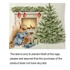 Dekoracja imprezy Christma Tree Cartoon Śliczna lniana zwierzęcy rzuć poduszką poduszka na poduszkę domek domowy dekoracje domu Xmas 2023 rok poduszki 45x45 cm