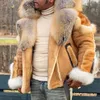 Vestes pour hommes manteau d'hiver de luxe avec poches col en peluche revers veste en fausse fourrure épais chaud mode mâle pardessus M5XL 231205