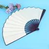 Figuritas decorativas estilo japonés ventilador plegable negro 10 pulgadas Vintage danza clásica suministros para fiesta de boda accesorios de decoración del hogar