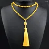 Ожерелья с подвесками, классический 6 мм, натуральный желтый халцедон, браслет из бисера, комплект ожерелья, длинный свитер с кисточками, аксессуары, модные украшения