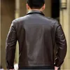 Men's Leather Faux Leather Quality Autumn Men Natural Sheepskin Leather Jacket Winter Brand Men's Genuine Leather Jackets Thickening Lapel Leather Coat 231205