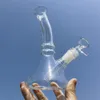 8 pouces narguilé col tordu conduite d'eau fumer verre Bong bécher barboteur avec bol