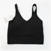 LL nylon sportvest voor dames Align Tank Top U BH Yoga Outfit Dames Zomer Sexy T-shirt Effen Sexy Crop Tops Mouwloos Mode Vest