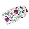 Blankets Swaddling Baby Kids Headband Bow For Girl Nylon Blanket Ddle Printed Sleep Sack Set Newborn Turban Accessoire Gift Drop Deliv Dhg8M