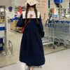 Casual Kleider Plus Größe 5XL 150 kg Frauen Lolita Kleid Herbst Vintage Kawaii Langarm Prinzessin Sailor Kragen Schwarz