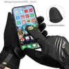 Pięć rękawiczek palców Rękawiczki zimowe dla mężczyzny żel żelowy sprzęt rowerowy rowerowy pełny palec motocyklisty motocyklisty Rękawiczki dotykowe Q231207