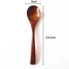 Brown Wooden Spoons Large Long Handled Spoon Kids Spoon Kinking Wood Rice Soup Dessert Wooden Utensils Kitchen Accessories ZZ